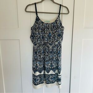 Maurices Navy and Cream Paisley Mini Dress